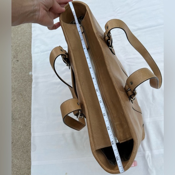 Vintage Camel Leather Coach Leatherware Hampton Legacy Bag 6491 - Picture 13 of 14